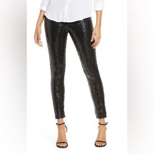 Nordstrom High Waist Sequin Leggings XS